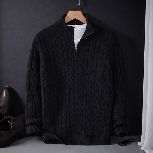 The Cable Knit Quarter Zip