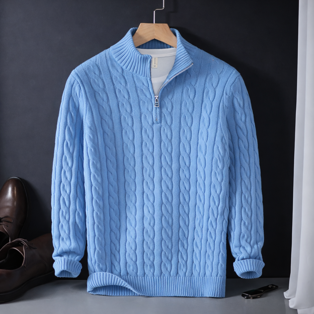 The Cable Knit Quarter Zip