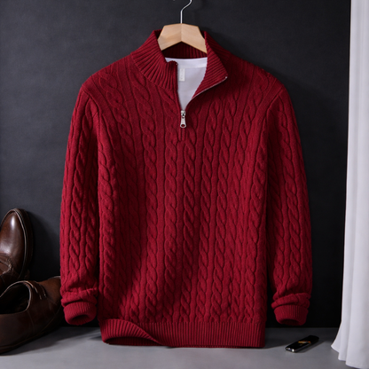 The Cable Knit Quarter Zip