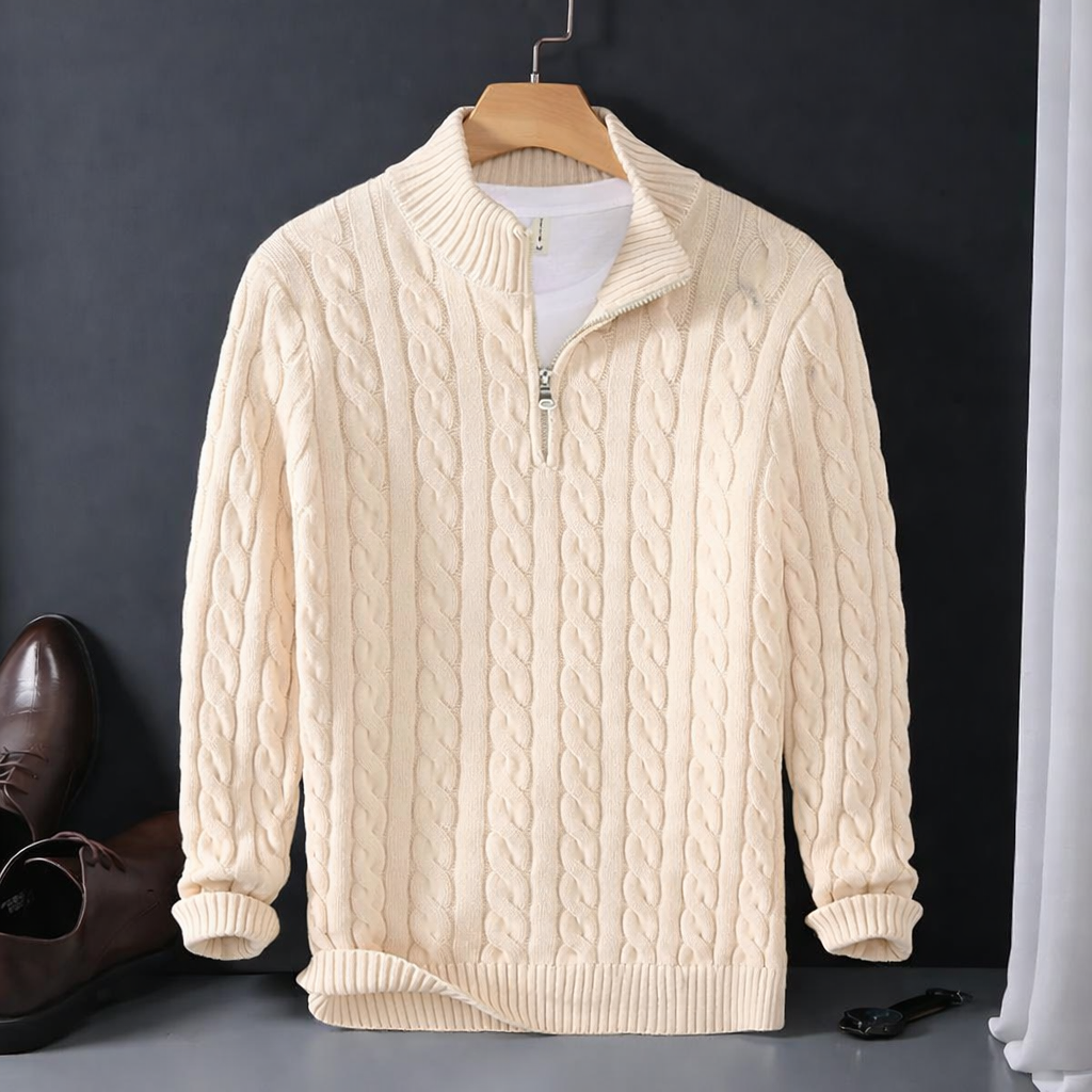 The Cable Knit Quarter Zip