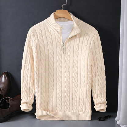 The Cable Knit Quarter Zip