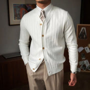 The Savile Row Ribbed Cardigan
