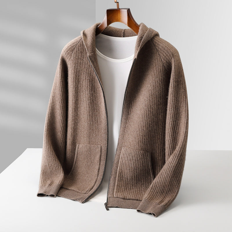 The Belgravia Cashmere Zip Cardigan