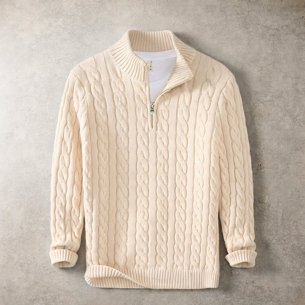 The Cable Knit Quarter Zip