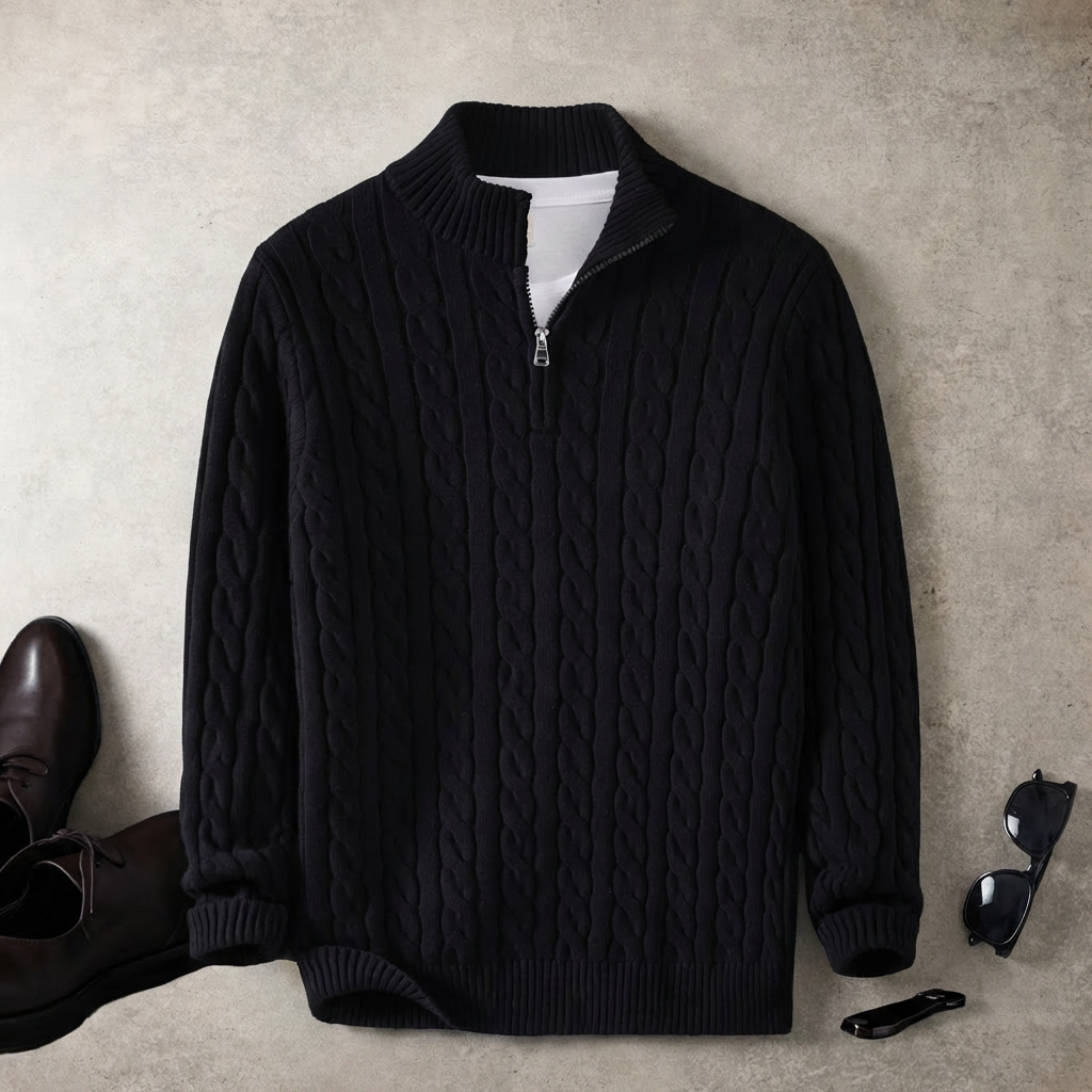 The Cable Knit Quarter Zip